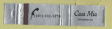 Matchbook Cover - Casa Mia Riverside RI 12 Strike
