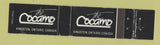Matchbook Cover - The Cocamo Kingston ON 12 Strike