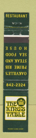 Matchbook Cover - King's Table Restaurant Oakville ON WEAR 12 Strike