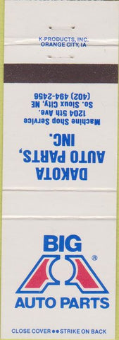 Matchbook Cover - Big A Auto Parts Dakota S Sioux City NE