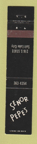 Matchbook Cover - Senor Pepe's Salt Lake City UT 12 Strike