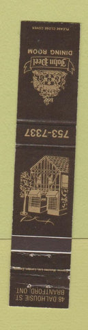 Matchbook Cover - John Peel Restaurant Brantford ON 12 Strike