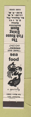 Matchbook Cover - Fish House Dining Room South Naples FL 12 Strike