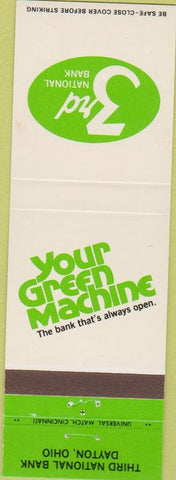 Matchbook Cover - 3rd National Bank Green Machine ATM Dayton OH
