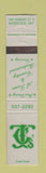 Matchbook Cover - Town and Country Restaurant Woodstock ON WEAR 12 Strike