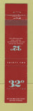 Matchbook Cover - 32 Degrees Philadelphia PA 12 Strike