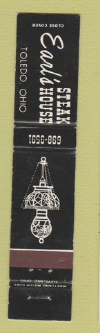 Matchbook Cover - Earl's Steak House Toledo OH WEAR 12 Strike