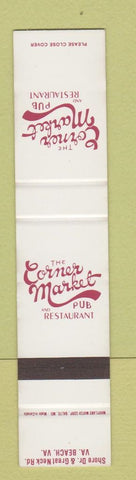 Matchbook Cover - Corner Market Pub Virginia Beach VA SAMPLE 12 Strike