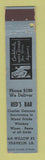 Matchbook Cover - Red's Bar Franklin LA WORN 12 Strike
