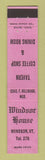 Matchbook Cover - Windsor House Windsor VT 12 Strike