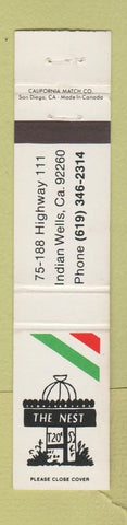 Matchbook Cover - The Nest Indian Wells CA 12 Strike