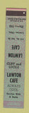 Matchbook Cover - Lawton Cafe OK ADVANCE 12 Strike