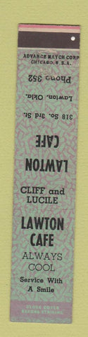 Matchbook Cover - Lawton Cafe OK ADVANCE 12 Strike