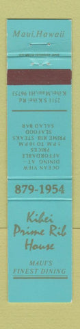 Matchbook Cover - Kikei Prime Rib House Maui Hawaii 12 Strike