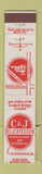 Matchbook Cover - C&J Deli Alexandria VA 12 Strike