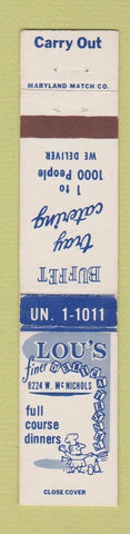 Matchbook Cover - Loue's Deli Restaurant Detroit? MI 12 Strike