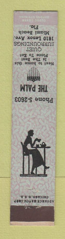 Matchbook Cover - The Palm Miami Beach FL ADVANCE 12 Strike