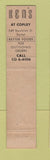 Matchbook Cover - Ken's at Copley Boston MA 12 Strike