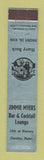 Matchbook Cover - Jimmie Myers Bar Omaha NE  12 Strike