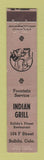 Matchbook Cover - Indian Grill Salida Colorado ADVANCE 12 Strike