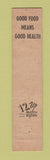 Matchbook Cover - Indian Grill Salida Colorado ADVANCE 12 Strike