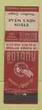 Matchbook Cover - Botany 500 Men's Clothes Byron Woodburn OR WEAR