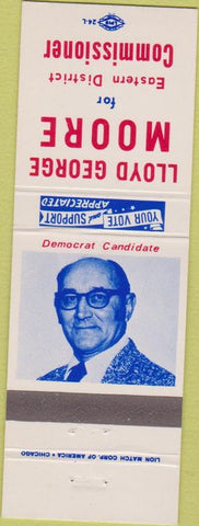 Matchbook Cover - Vote Lloyd George Moore Commissioner