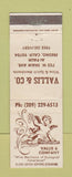 Matchbook Cover - Vallis Wine Spirits Liquor Fresno CA