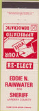Matchbook Cover - Vote Eddie Rainwater for Sherrif Perry County