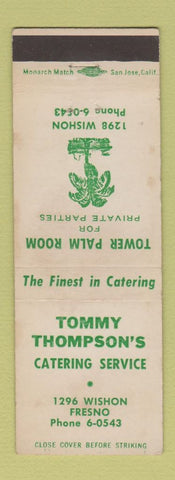 Matchbook Cover - Tommy Thompson's Fresno CA Tower Palm Room WEAR
