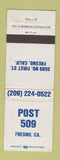 Matchbook Cover - Post 509 Fresno CA WEAR