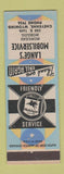 Matchbook Cover - Mobil oil gas Lange's Cheyenne WY