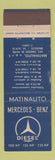 Matchbook Cover - Mercedes Benz Diesel Belgium WEAR
