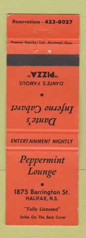 Matchbook Cover - Peppermint Lounge Pizza Halifax NS