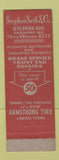 Matchbook Cover - Armstrong Tires Stephen Seth Baltimore MD