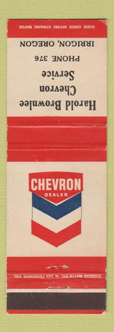 Matchbook Cover - Chevron oil gas Harold Brownlee Irrigon OR