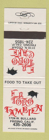 Matchbook Cover - El Toro Cafe Fresno CA