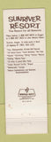 Matchbook Cover - Sunriver Resort OR