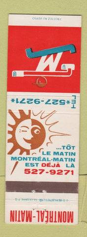 Matchbook Cover - Montreal Matin QC