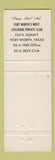 Matchbook Cover - Casa Del Sol Fort Worth TX