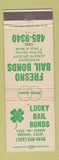 Matchbook Cover - Lucky Bail Bonds Fresno CA