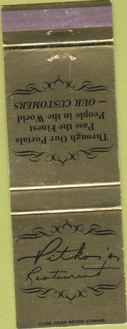 Matchbook Cover - Pitko's Restaurant Kansas City KS