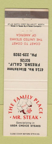 Matchbook Cover - Mr Steak Fresno CA