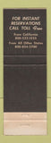 Matchbook Cover - Hill House Motor Hotel Fresno Bakersfield CA