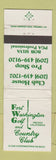 Matchbook Cover - Fort Washington Golf and Country Club Fresno CA WEAR