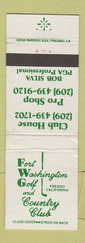 Matchbook Cover - Fort Washington Golf and Country Club Fresno CA WEAR