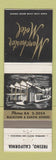 Matchbook Cover - Manchester Motel Fresno CA