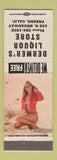 Matchbook Cover - Dermer's Liquor Store Fresno CA pinup