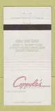 Matchbook Cover - Copploa's Italian Restaurant Boca Raton FL 30 Strike