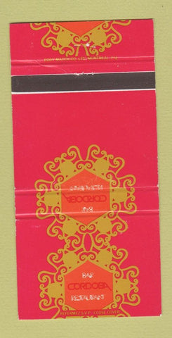 Matchbook Cover - Cordoba Restaurant Bar Kirkland QC 30 Strike